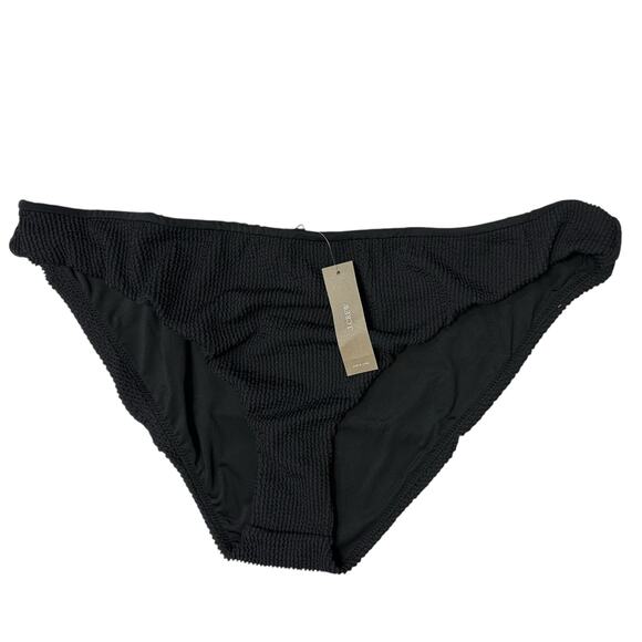 2/$15 NWT J. Crew Scrunchie Hipster Bikini Bottom Black Low-Rise Plus Size 2X - Picture 4 of 10